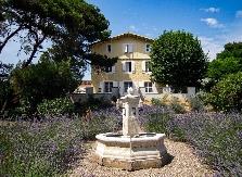 The landscaped grounds of Chateau Borie Neuve, adjacent to the guest rooms